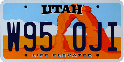 UT license plate W950JI