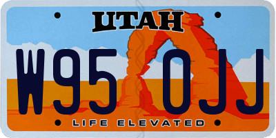 UT license plate W950JJ