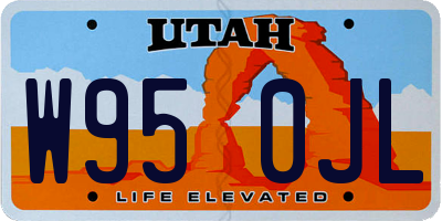 UT license plate W950JL