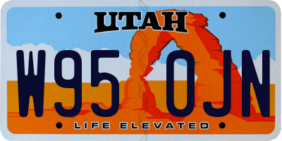 UT license plate W950JN