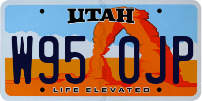 UT license plate W950JP