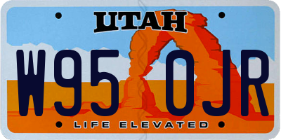 UT license plate W950JR
