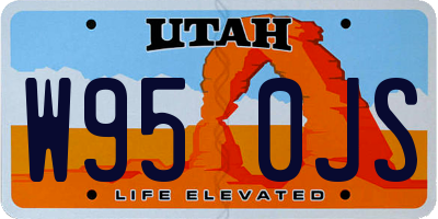 UT license plate W950JS