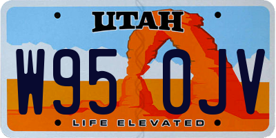 UT license plate W950JV