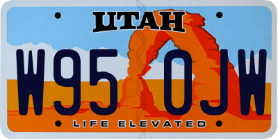UT license plate W950JW