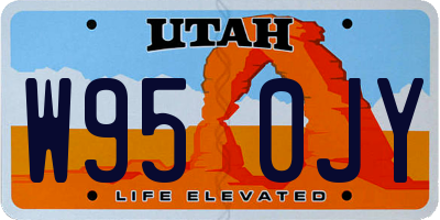 UT license plate W950JY