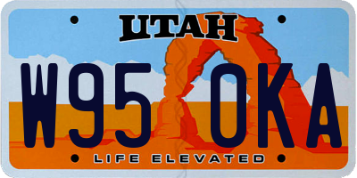 UT license plate W950KA