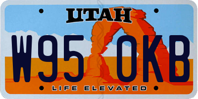 UT license plate W950KB