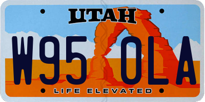 UT license plate W950LA