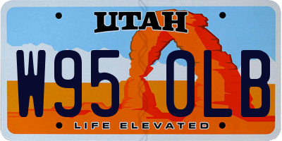 UT license plate W950LB
