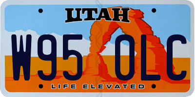 UT license plate W950LC