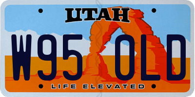 UT license plate W950LD