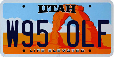 UT license plate W950LF