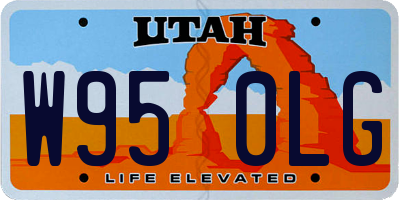 UT license plate W950LG