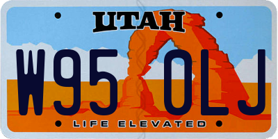 UT license plate W950LJ