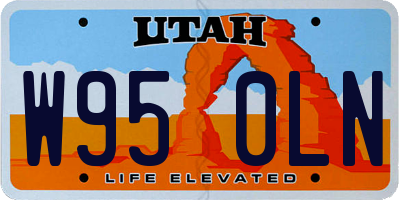 UT license plate W950LN