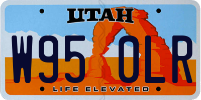 UT license plate W950LR