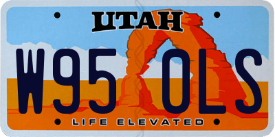 UT license plate W950LS