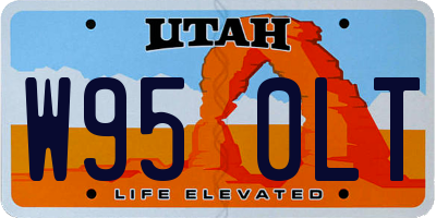 UT license plate W950LT