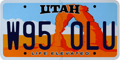 UT license plate W950LU