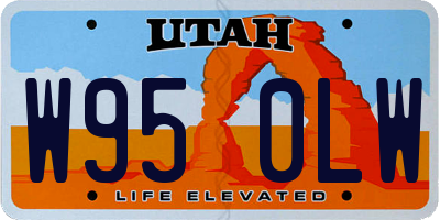 UT license plate W950LW