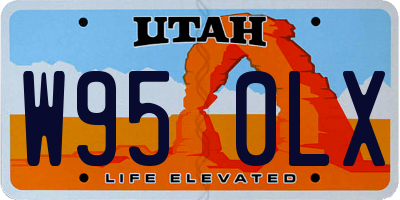 UT license plate W950LX