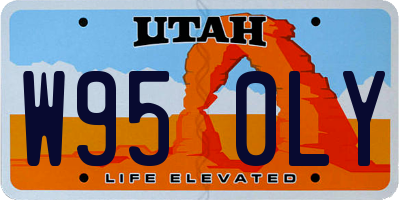 UT license plate W950LY