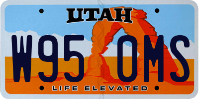 UT license plate W950MS