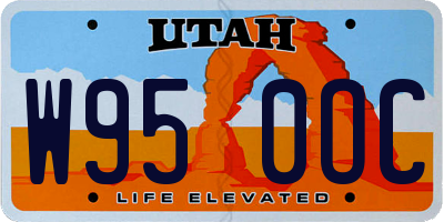 UT license plate W950OC
