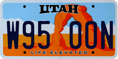 UT license plate W950ON
