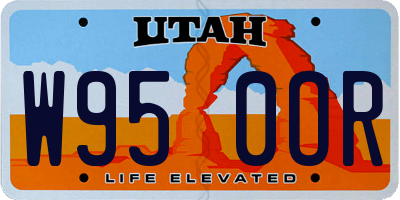 UT license plate W950OR