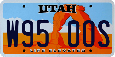 UT license plate W950OS