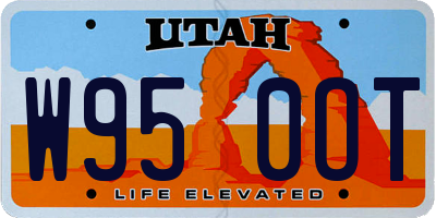 UT license plate W950OT