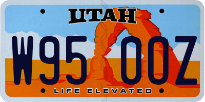UT license plate W950OZ