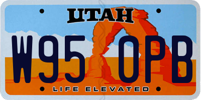 UT license plate W950PB
