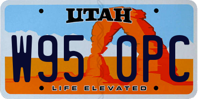 UT license plate W950PC