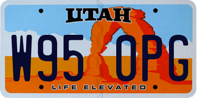 UT license plate W950PG