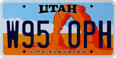 UT license plate W950PH