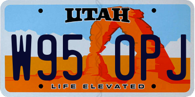 UT license plate W950PJ