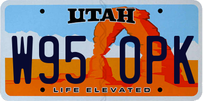 UT license plate W950PK
