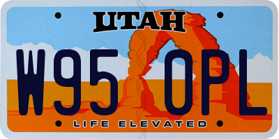 UT license plate W950PL