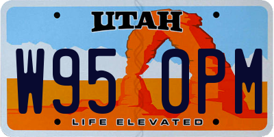 UT license plate W950PM