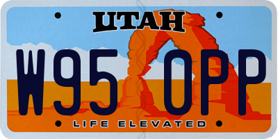 UT license plate W950PP