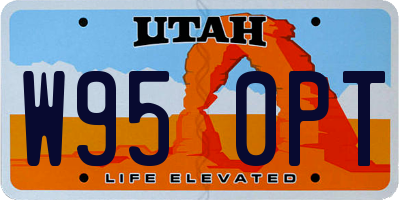 UT license plate W950PT