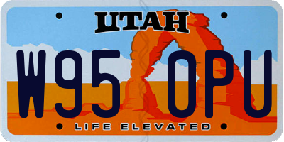 UT license plate W950PU