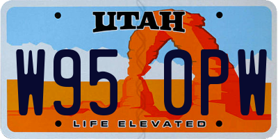 UT license plate W950PW