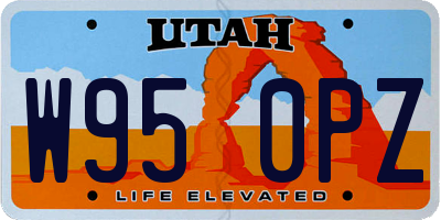 UT license plate W950PZ