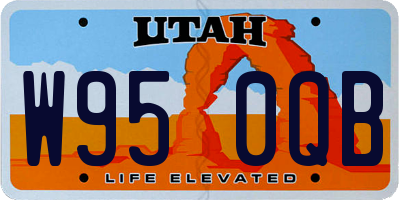UT license plate W950QB