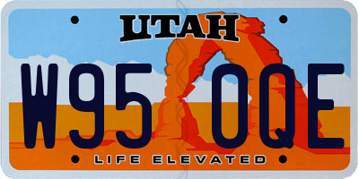 UT license plate W950QE