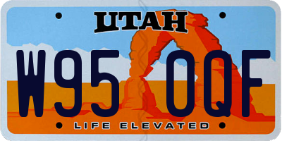 UT license plate W950QF